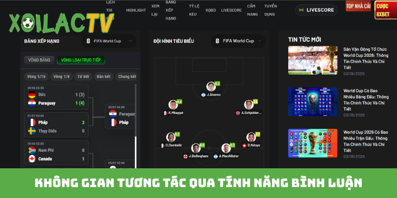 Không gian tương tác qua tính năng bình luận